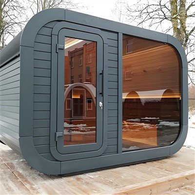 Garden Wooden Cube Sauna House